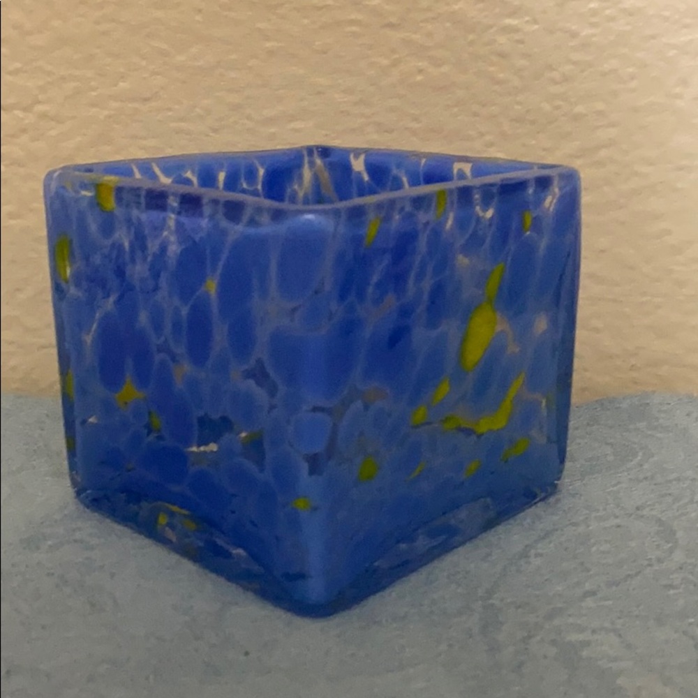 Square blown glass - candle holder or organizer - Picture 2 of 4